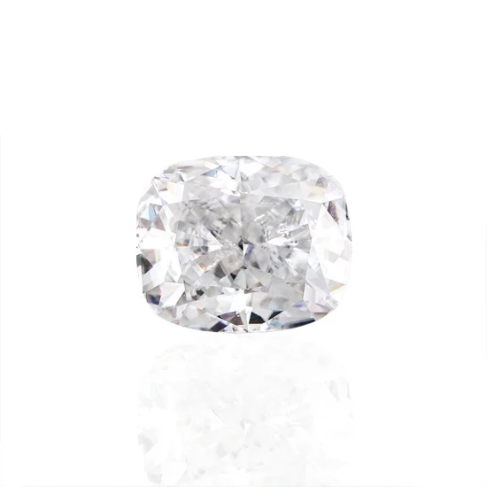 Cuscino in pietra sciolta con diamante moissanite da 2 ct, taglio a ghiaccio tritato, di alta qualità, proveniente dalla personalizzazione della Provenza