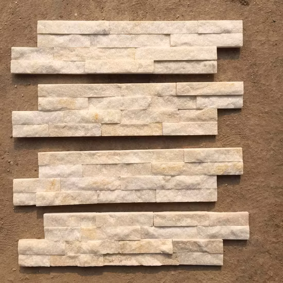 Pietra di alta qualità in quarzite bianca in ardesia, pietra naturale da sporgenza 60 x 15 cm per camino